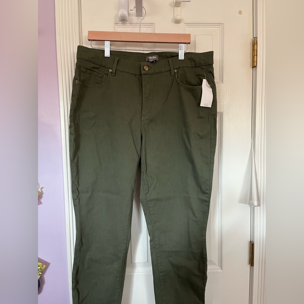Martha Stewart Olive Green Jeans